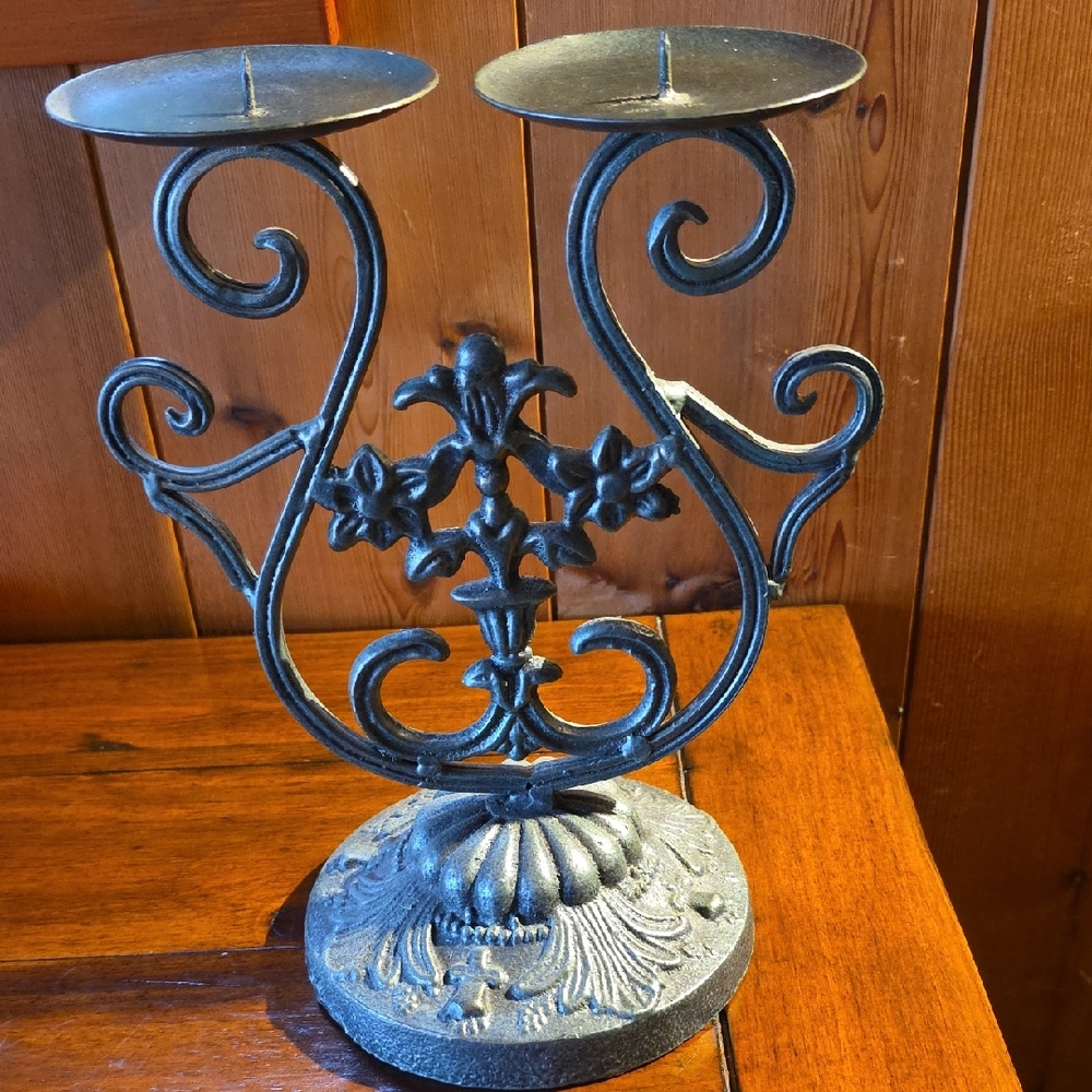 Cast Iron Candleabra